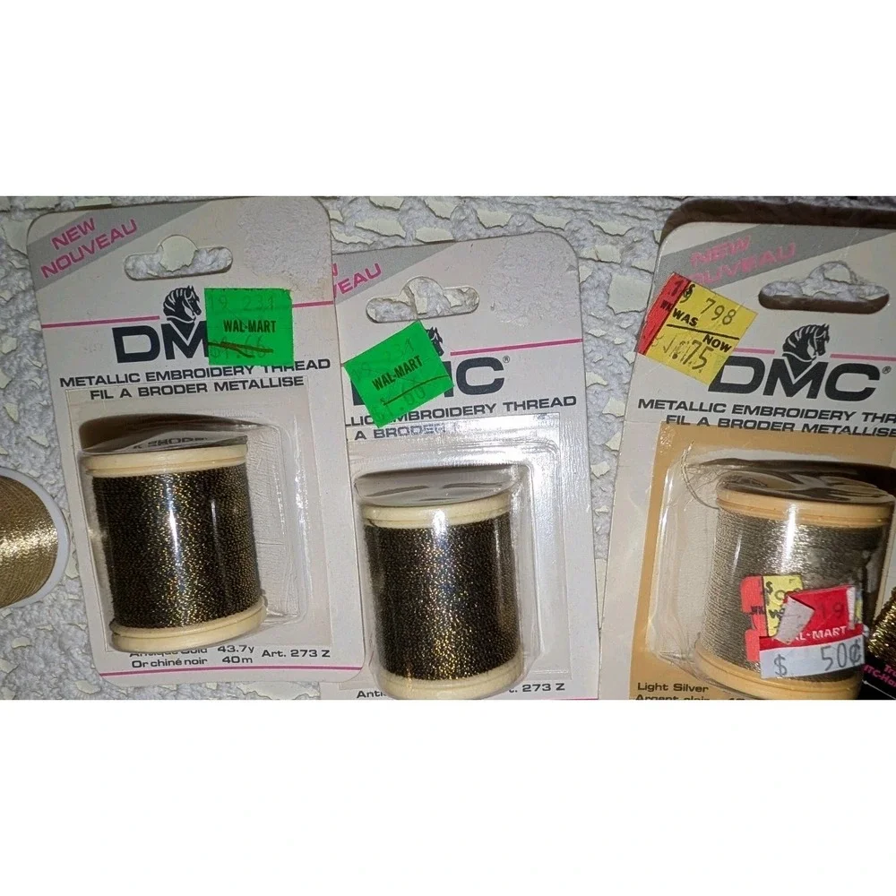 Metallic Special Threads Gold Silver Shimmer Cross Stitch Sewing DMC Coats Lot